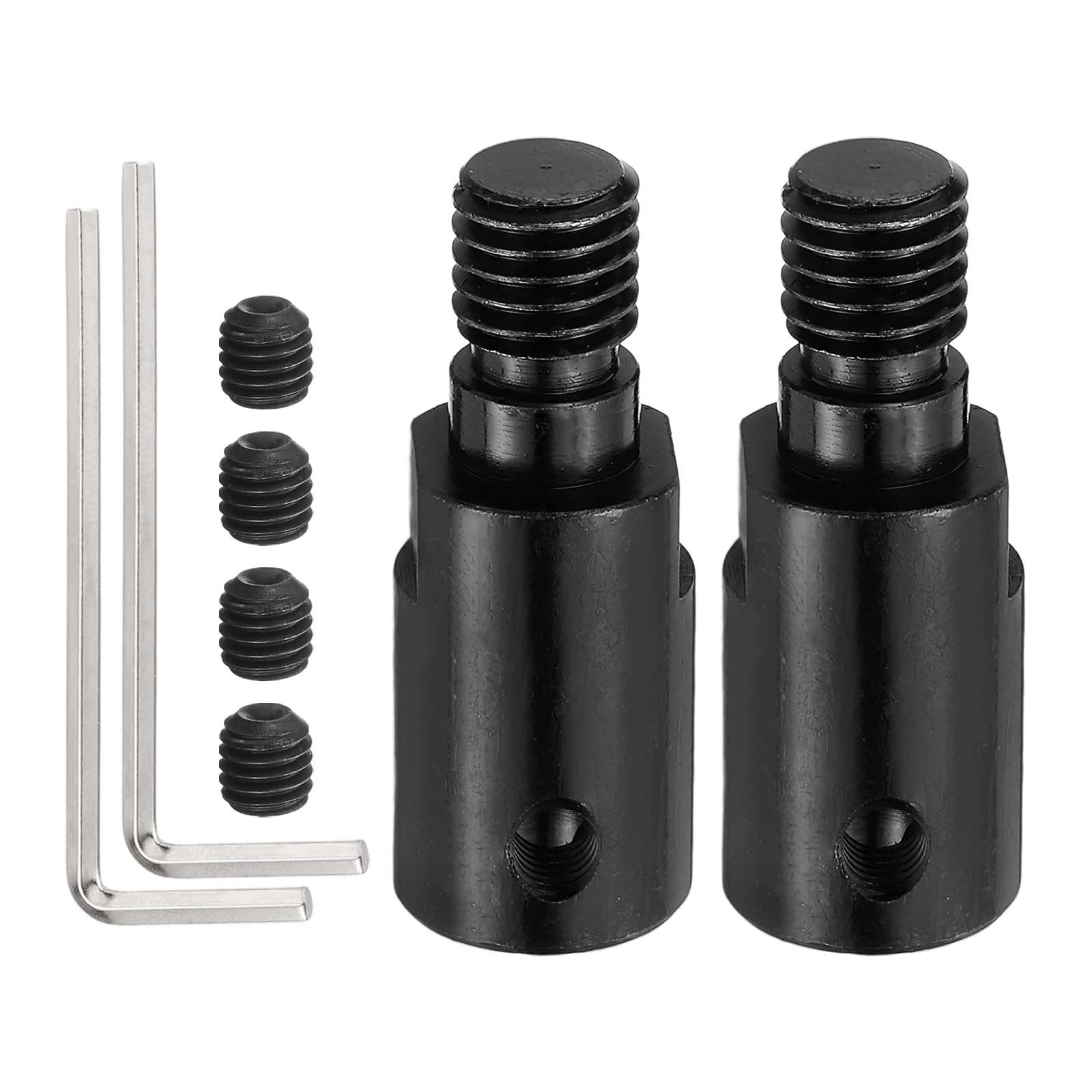 sourcing map 2 Pcs 6.35mm to M10 Motor Arbor Shaft in 1045 Steel