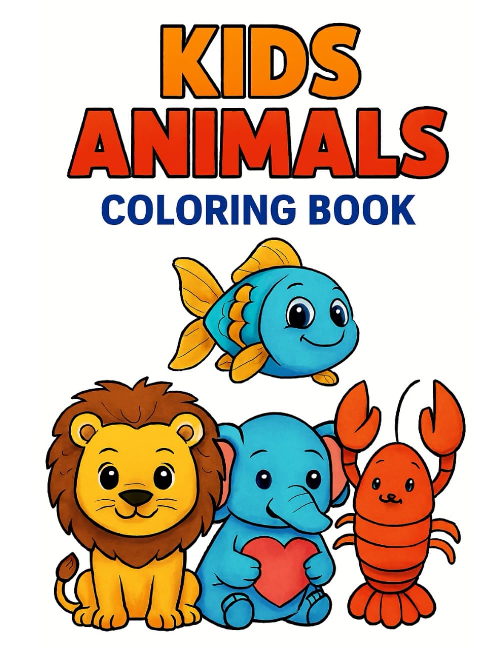 Animals coloring book: Kids copy coloring book - Animals