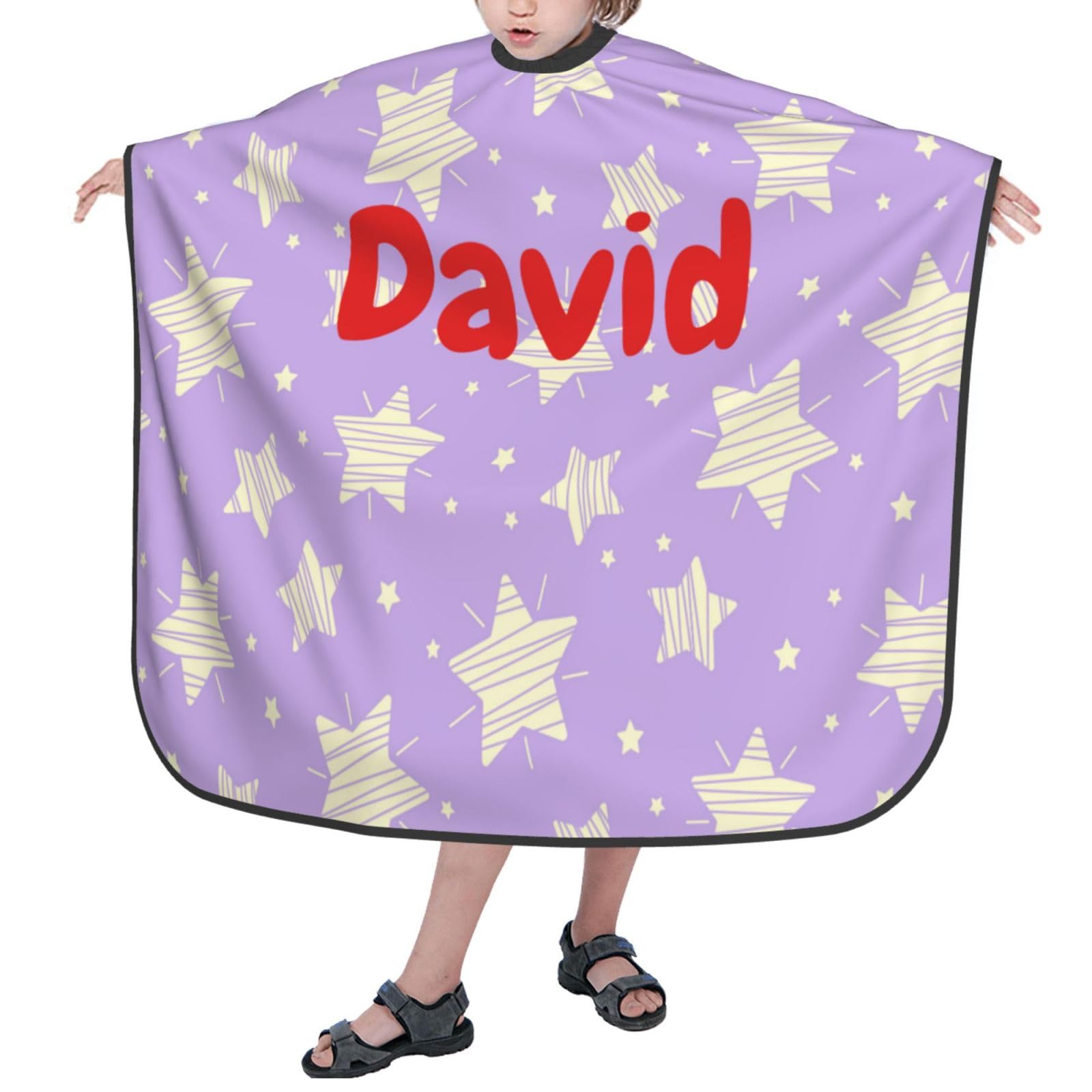 Ayambetus Capa de peluquería personalizada con nombre de foto, capas de corte de pelo personalizadas para niños, niñas, niños, hijos, hija, capa de corte de pelo