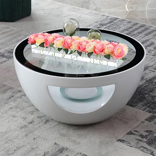 Clear Acrylic Flower Vase Rectangular Floral Centerpiece For Dining Table,12+12 Inches Long Acrylic Vases For Centerpieces&Dining Table Centerpiece Décor&Home Decor&Weddings (With Led Lights) #TOP3