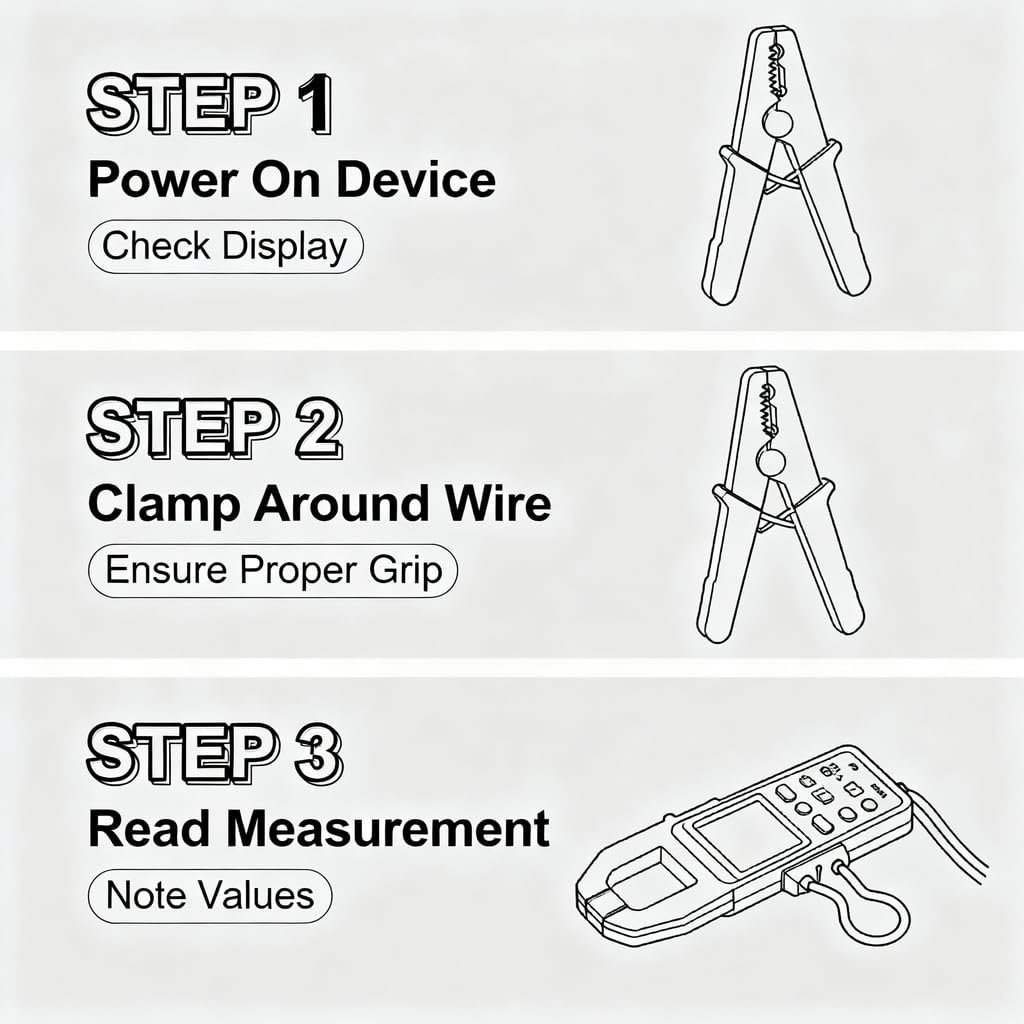 NCV Medidor 30 Amp Clamp Meter 3 - in - 1 Digital AC DC Current Voltage Tester - Multifunction Automotive Multimeter for Circuit and Parasitic Draw Detection