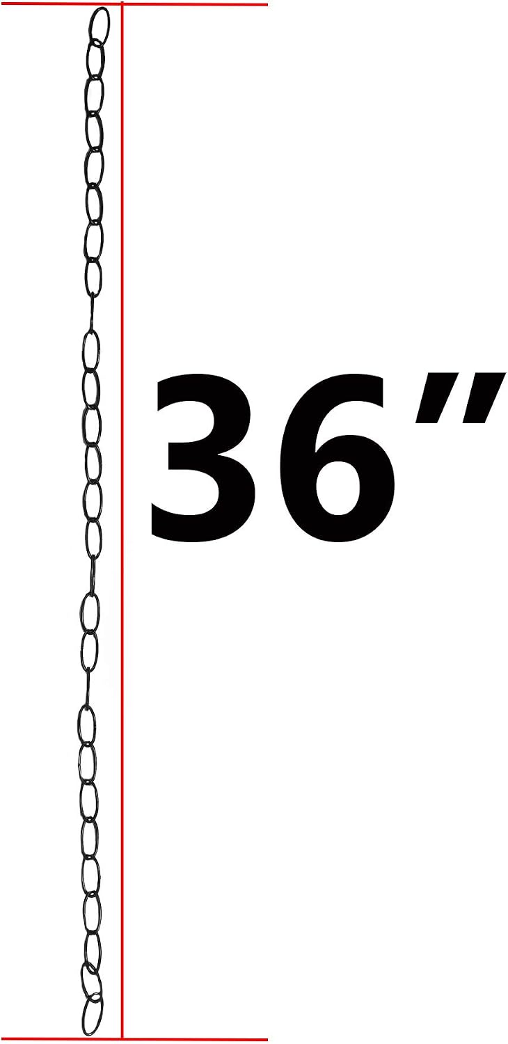 Chain Extension for Hanging Baskets, Planters, Powder Black | 36 inch long, strong hold, good for planters, hanging chain, adjustable size, hang from ceiling or walls