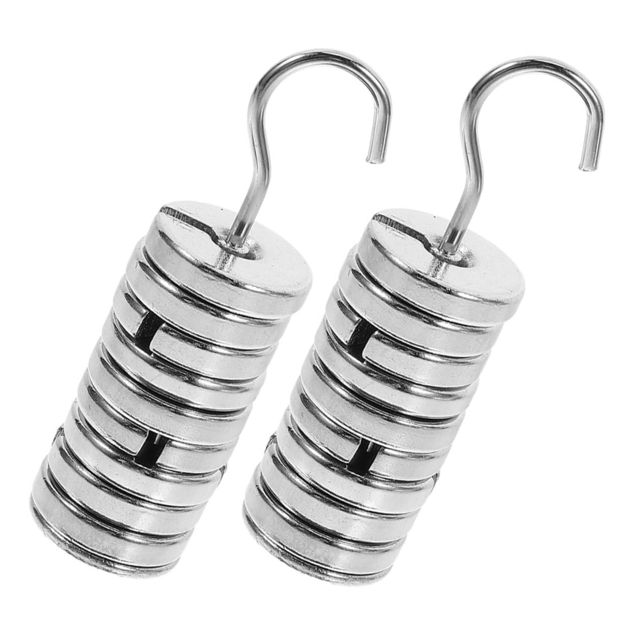 CIYODO 1 Set Slot Code Set Slotted Weights with Hanger Metal Slotted Weights Slotted Mass for Lab Slotted Mass with Hanger Small Weights to Hold Things Down Metal Slotted Mass Silver Abs
