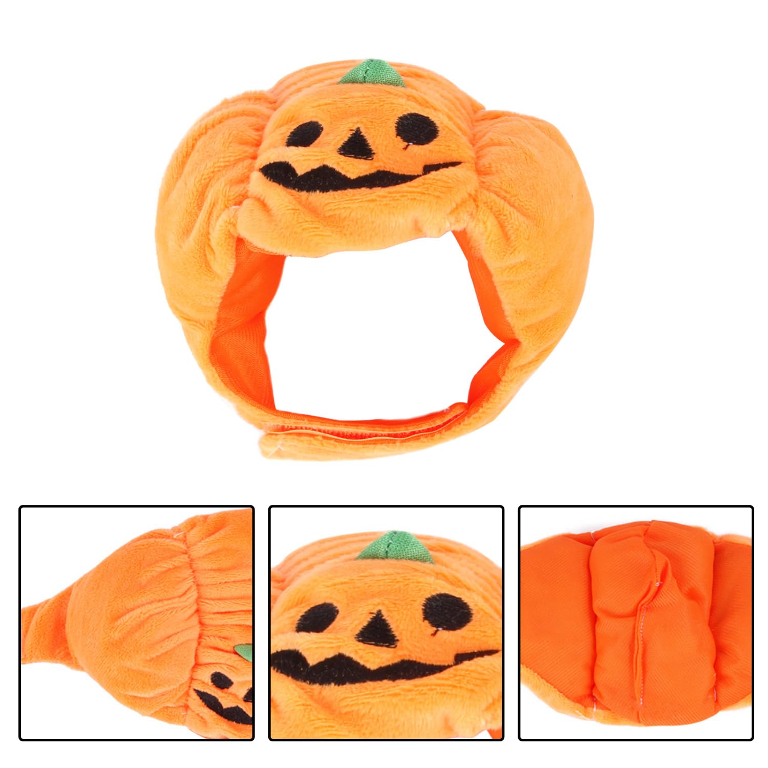 RmKbe 2pcs Halloween Pet Pumpkin Hat Adjustable Funny Cat Hat Dogs Cats Dress Up Cosplay Costume Cosplay Costume Cap for Pet - Image 2
