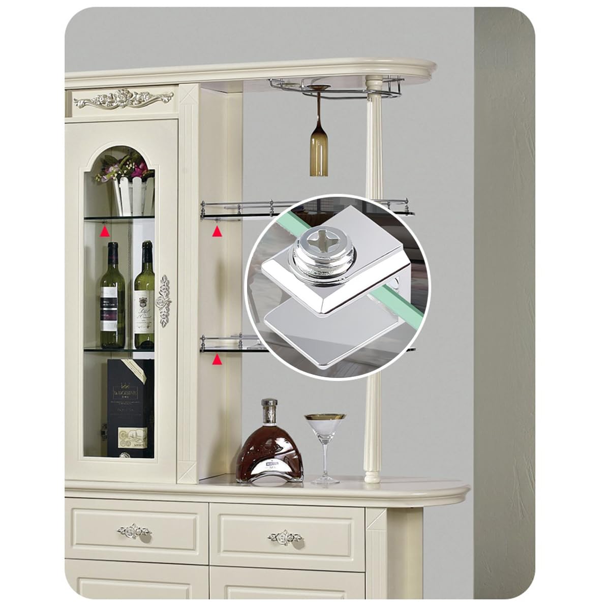 Glass Shelf Clips - Secure Your Glass Shelves -9