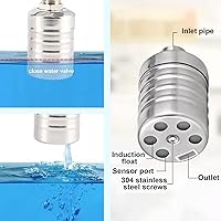 Vista 3 de Válvula de flotador de control de nivel de agua, válvula de flotador de control de nivel de agua totalmente automática de acero inoxidable 304