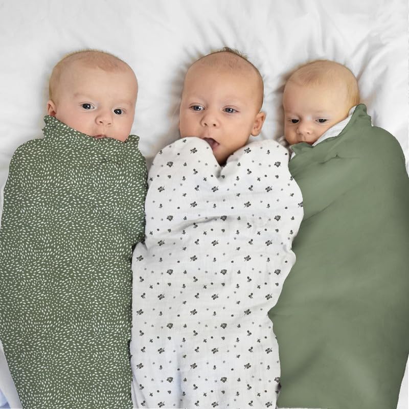 Luxe Dreams Muslin Cloths for Baby Pack of 6 Swaddles Blanket Soft & Breathable 100% Cotton Muslin Squares (65 x 65 cm) Burp Cloth for Newborn Baby Boys & Girls - Image 3