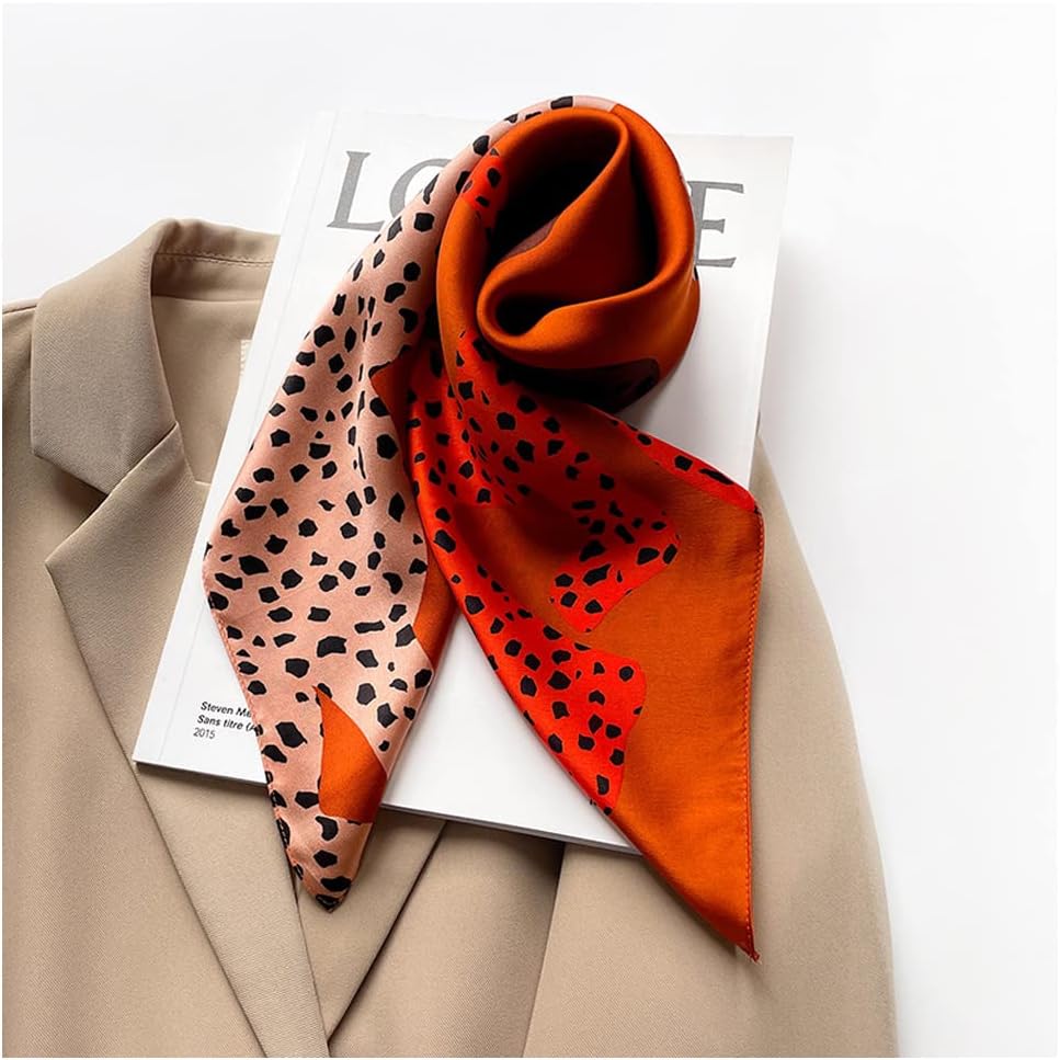 Aufeel 100% Pure Mulberry Silk Square Scarf for Hair-27''x27''- Women Silk Neckerchief Head Wrap Scarf - Image 5