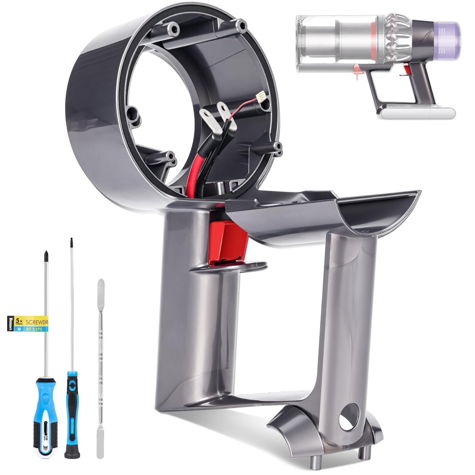 SV14 V11 Metal Schalter-Montagegriff Grundgehäuse für Dyson SV14 Ersatzteil | V11 Gehäuse Griff & Hauptkörper-Montage Ersatzteile (nur für Schraubbatterie) Staubsauger Zubehör Mit Schraubendreher-Satz