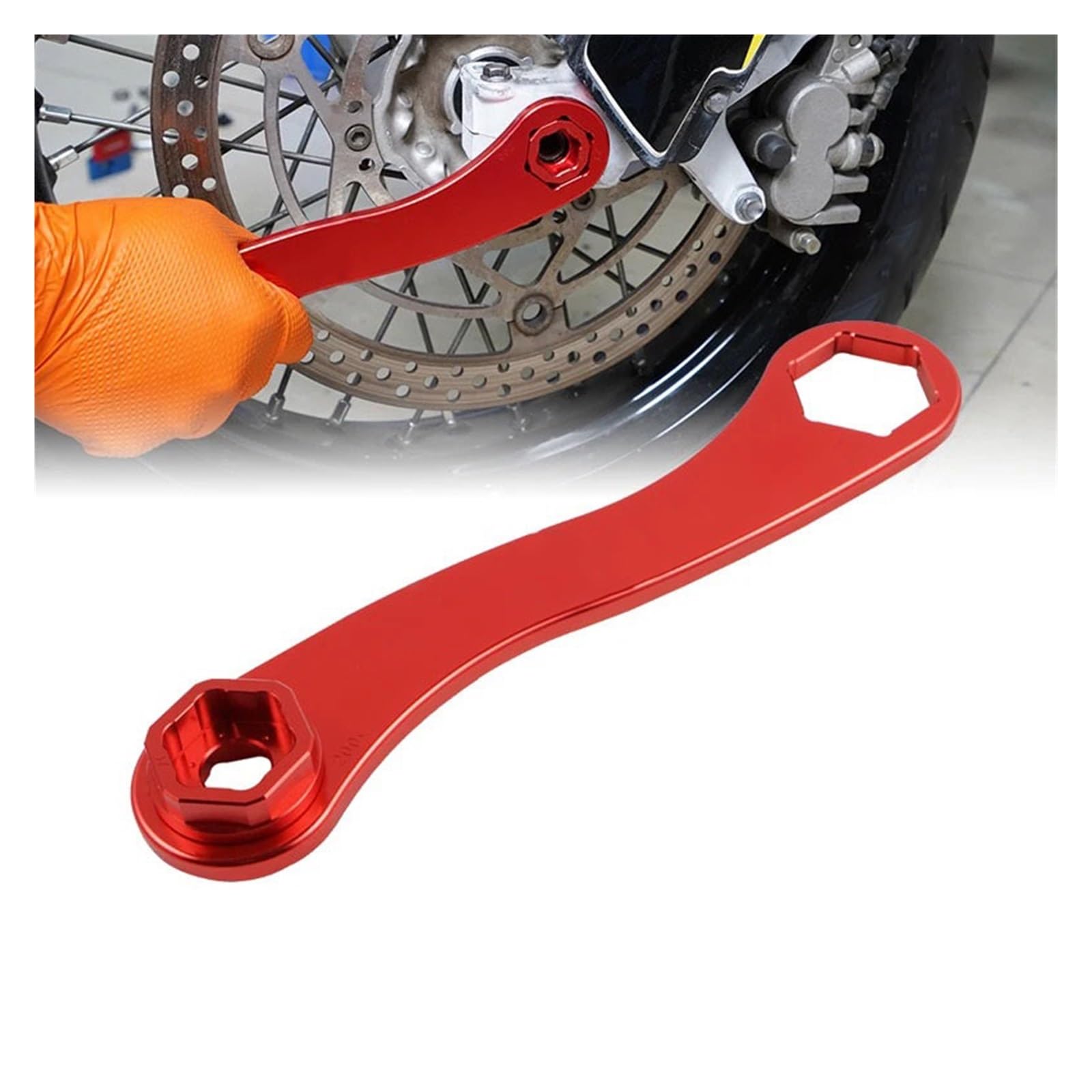 axq1989 Herramienta de extracción de Llave de Eje de Rueda Delantera Trasera de 24-27-32 mm Compatible con RR RR-S 125 250 300 350 390 400 430 450 480 520 2005-2022