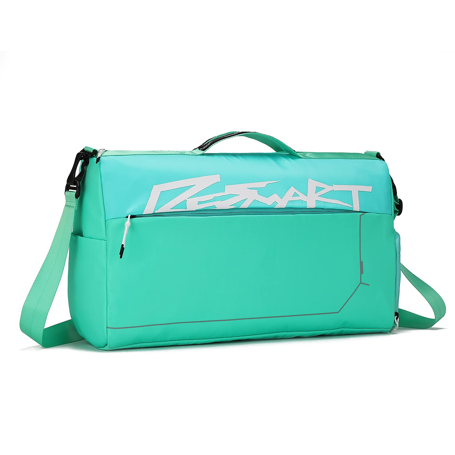 Sport Bag Gym Duffle bag, Mint Green/Sky Blue, 20*7.5*10.5,