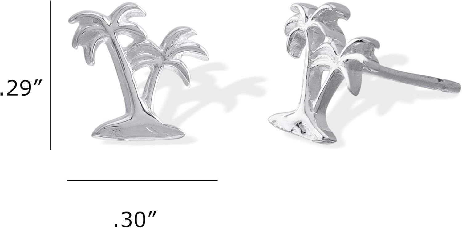 Boma Jewelry Sterling Silver Twin Palm Trees Stud Earrings - Image 4