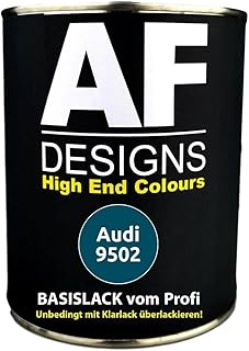 Pintura de coche compatible con Audi 9502, 1 L, color azul océano, listo compatible con pulverizar
