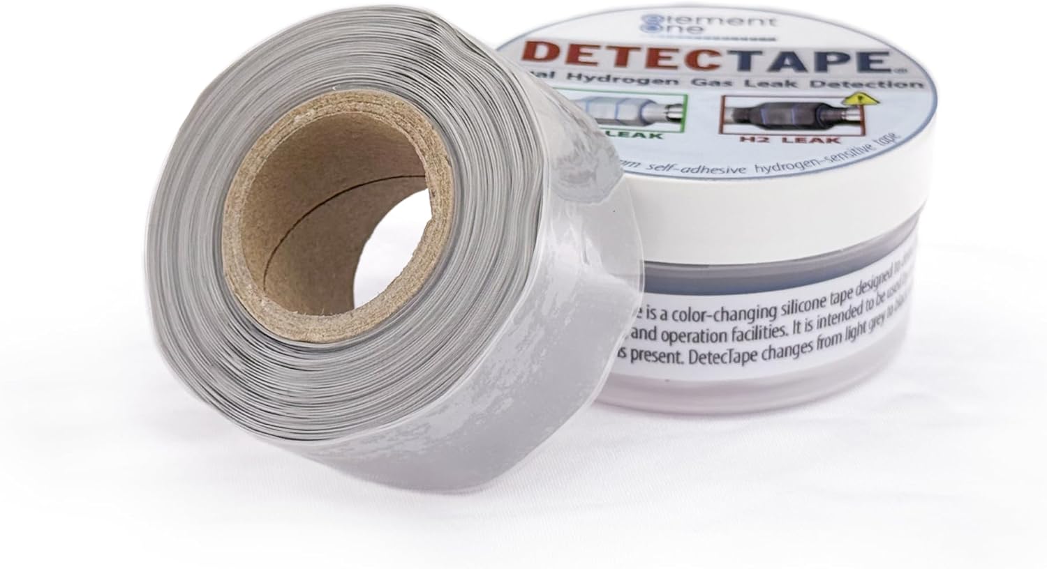 DetecTape® H2 Visual Hydrogen Leak Detector Tape: Hydrogen Gas Leak Detection for Fittings, Connectors, Welded Seams, Flanges, and More (1")