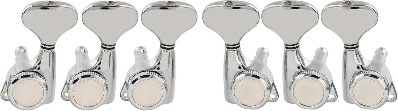 Musiclily Pro R18T-05 Full Sealed 181 Ratio 3L3R Set Locking Tuners Chrome