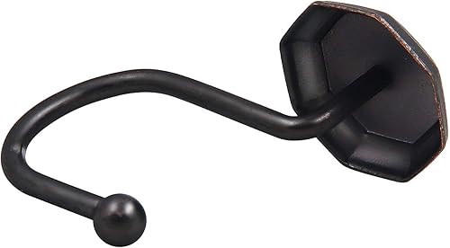 Miniatura 3 de Paquete de 24 ganchos decorativos para cortina de ducha, ganchos de metal resistentes al óxido para barras de ducha de baño, cortinas de bronce