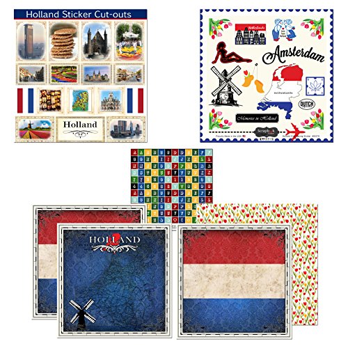 Scrapbook Customs Themed Paper & Stickers Scrapbook Kit, Holland Sightseeing