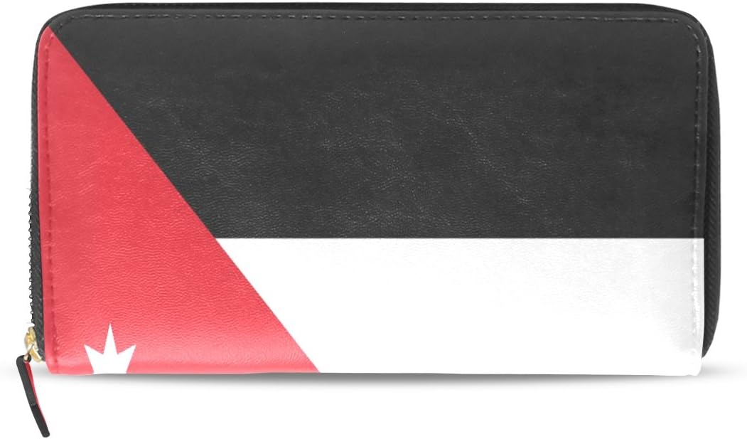 TJDY Jordan Large Flag PU Leather Long Wallet DIY 8.07x4.53(In)