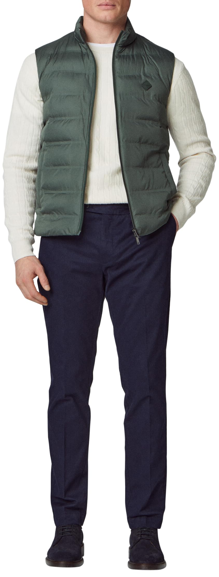 Hackett London Men's C Chino Kensington Pants, Blue (Navy Blazer), 40W/32L