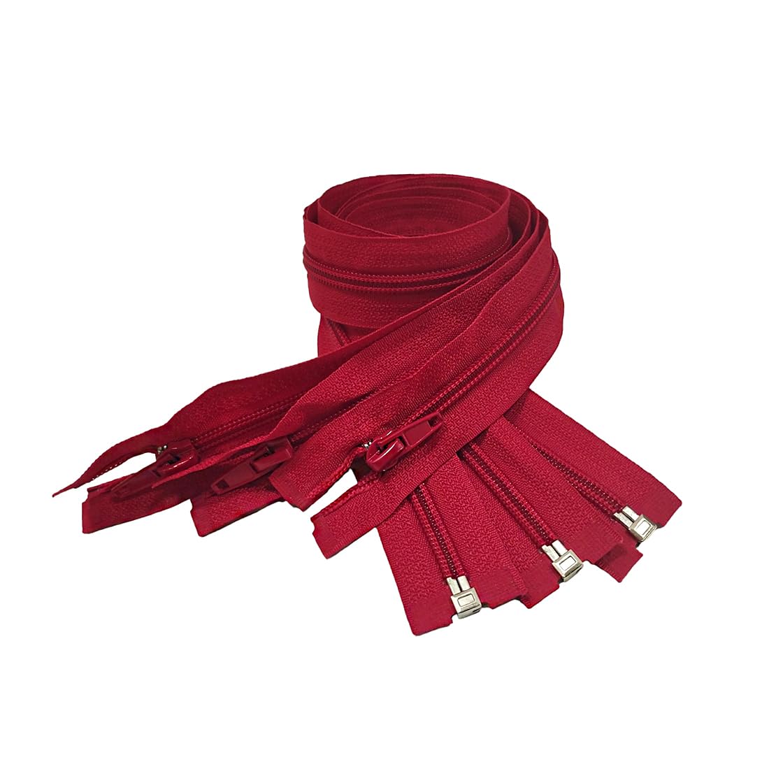 JYC CREATIVE Pack of 3 Open Nylon Zippers n.5, Available in 16 Colours and 14 Sizes