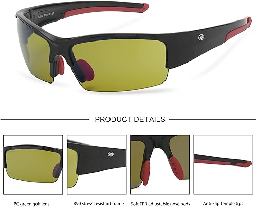 Miniatura 4 de Gafas de sol de golf para hombres y mujeres, gafas de sol deportivas sin montura con protección UV400