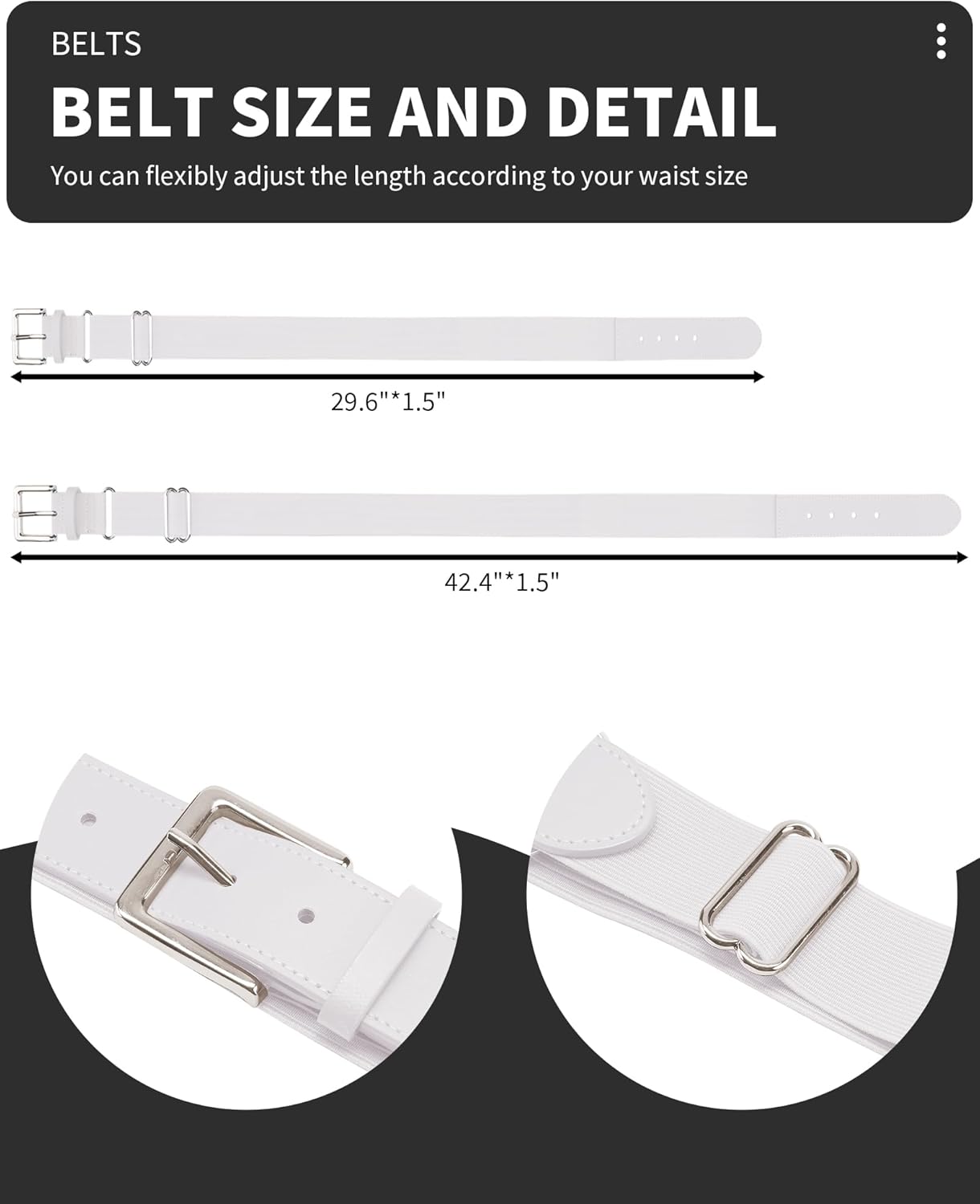 QBK 2T/3T/4T/5T Toddler Baseball Socks And Belt Youth Softball Tee Ball Combo Set for Boy Girl (1 Pairs of Socks & 1 Belt) - Image 4