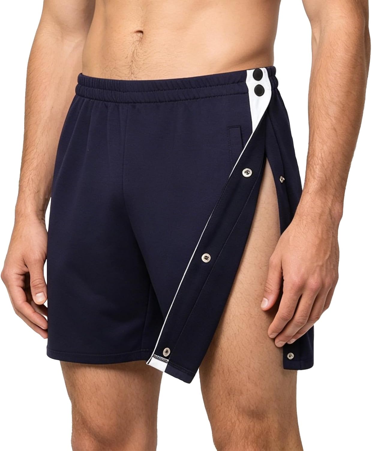 Alvivi Men Tear Away Shorts Special Needs Clothing Leg Side Open Shorts Beach Surfing Swimwear Trunks