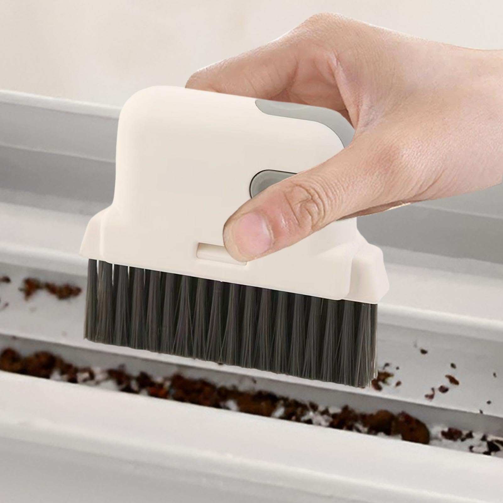 Visxcnu 4Pz Spazzola Per Pulizia Fessure A Setole Dure – Testa Piatta E Angolata Per Scanalature, Bagno, Cucina E Finestre
