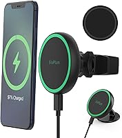Vista 1 de Magnetic Wireless Car Charger Mount Compatible with Magsafe iPhone 15/ iPhone 14/iPhone 13, Fast Charging Air Vent Magnet Accessories Car Phone