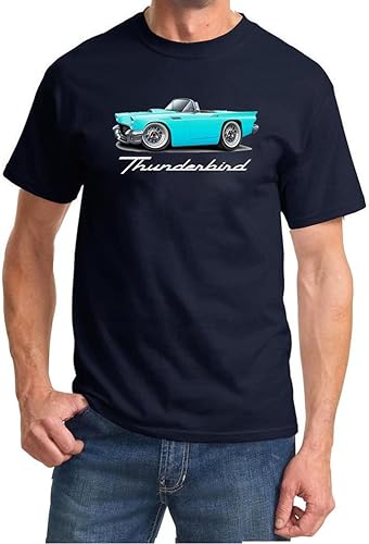 1955 1956 1957 Ford Thunderbird convertible a todo color diseño camiseta
