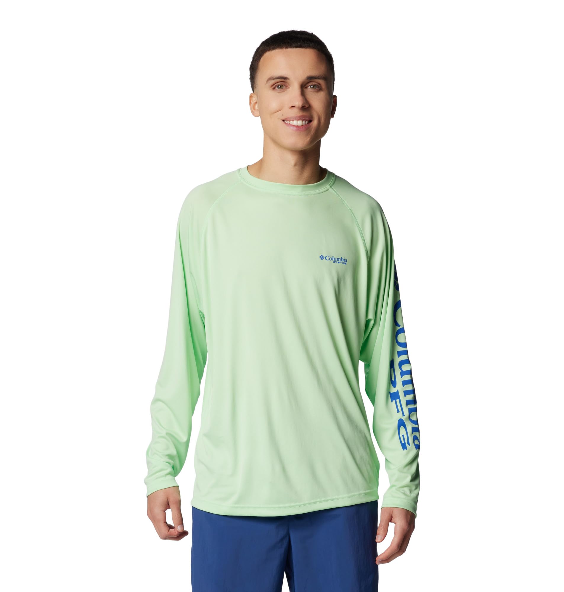 Chemise Columbia PFG Homme – Verte, Manches Longues, Ventilée, Pêche Key West