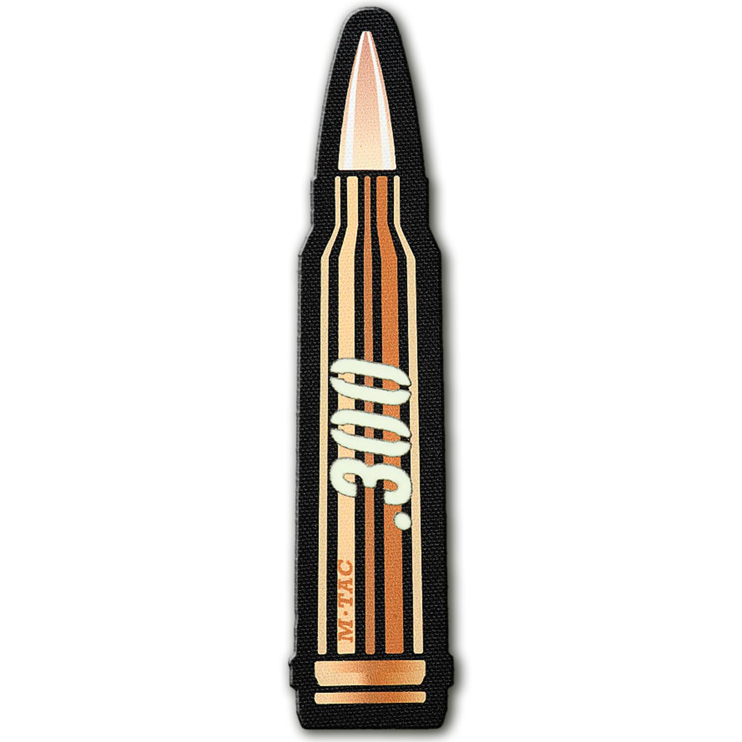 M-Tac Bullet 223 Tactical Morale Patch - Hook Fasteners Printed Army Combat Patches for Vest, Backpacks, Hats (Orange/GID 223)