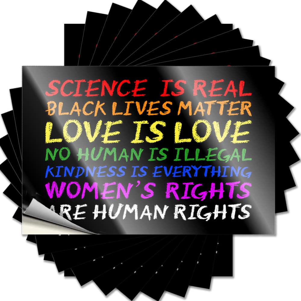 Saying Funky Gaming Bottle Science is Real Black Lives Matter BLM Love Rainbow - No Residue Decals for Things(8X12CM)