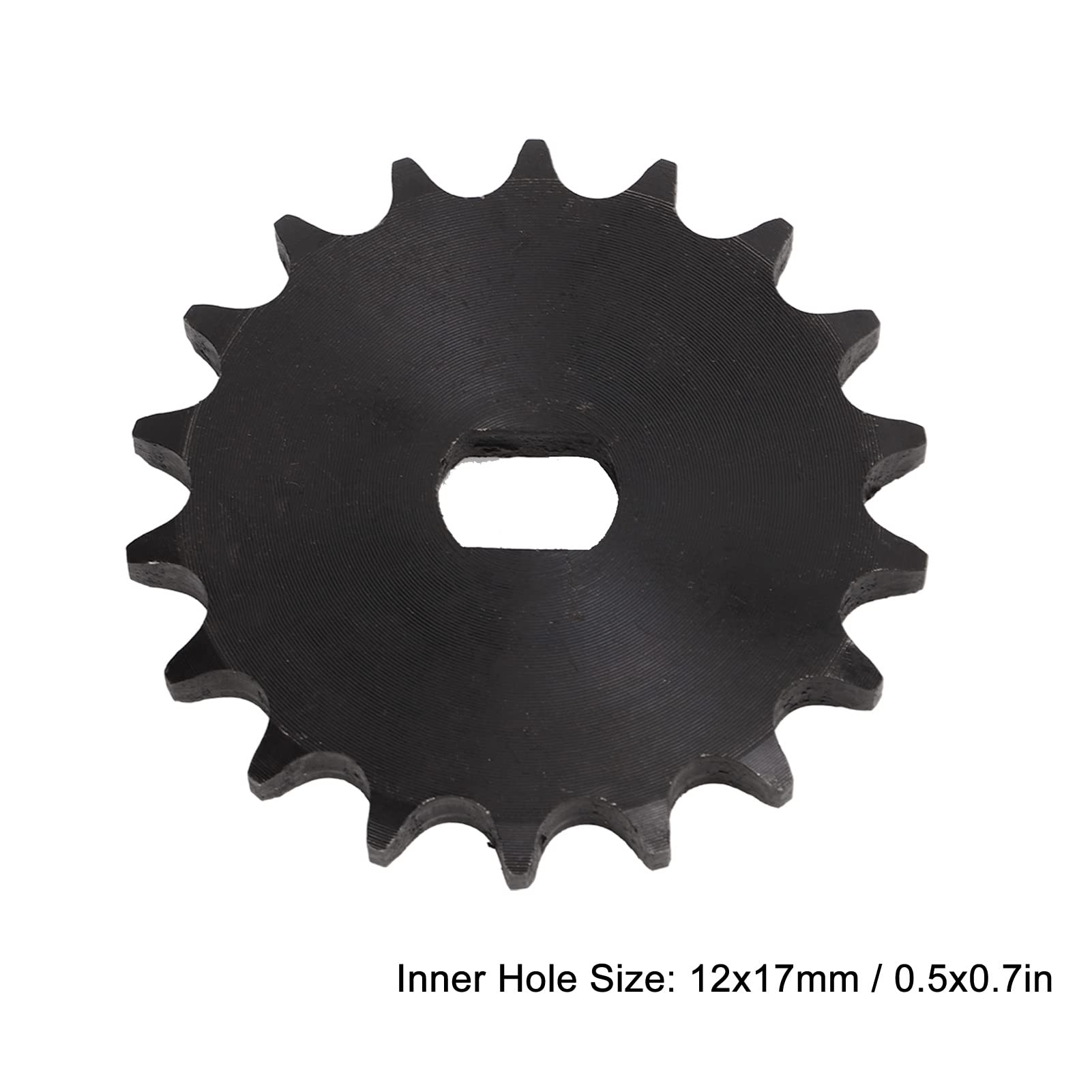 Yuecoom Motor Sprocket, H Hole 12x17mm MY1020 MY1012 ZXF1122 Carbon Steel High Speed Engine Chain Wheel for Motor Replacement(18T)