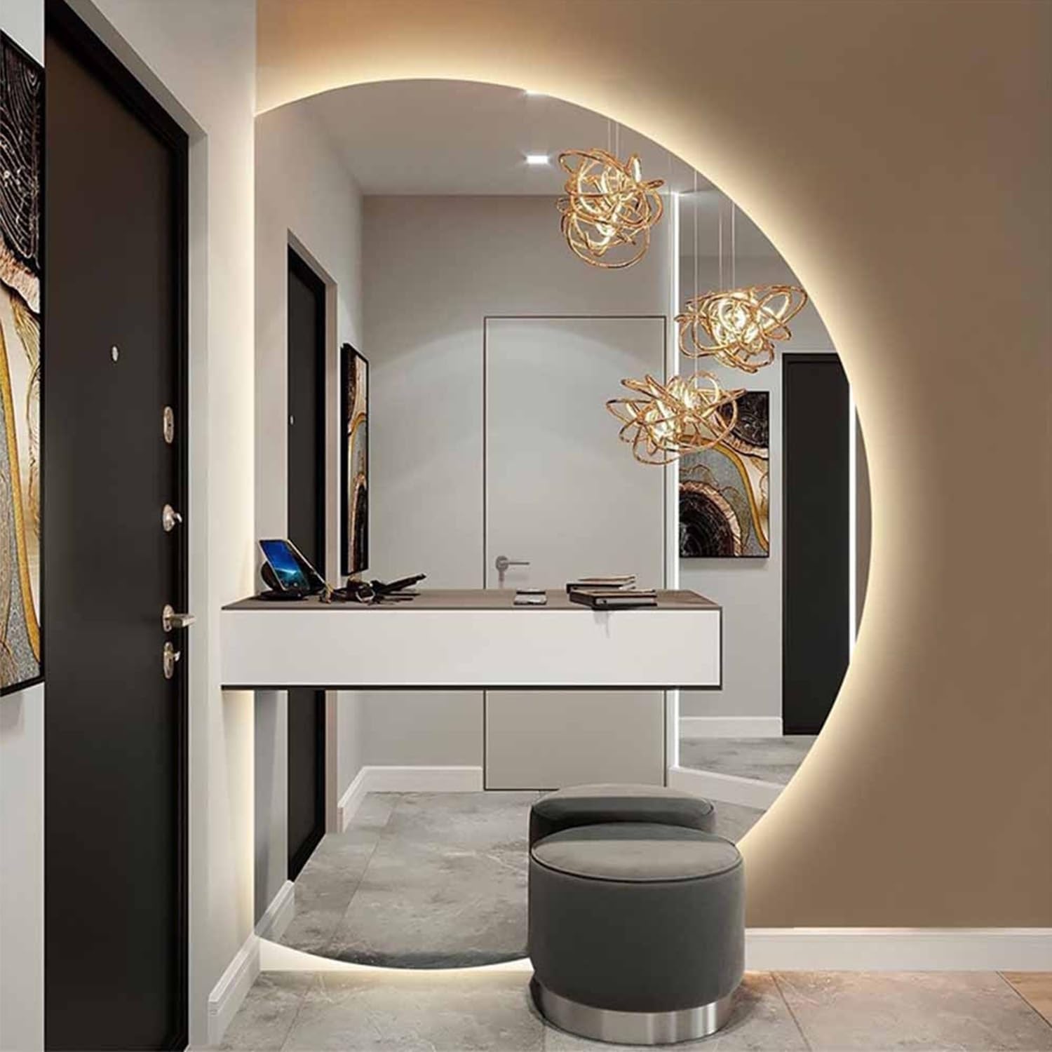 FGXHHS Dimmable LED with Anti-Fog Technology, Smart Backlit Design for Vanity and Makeup Use