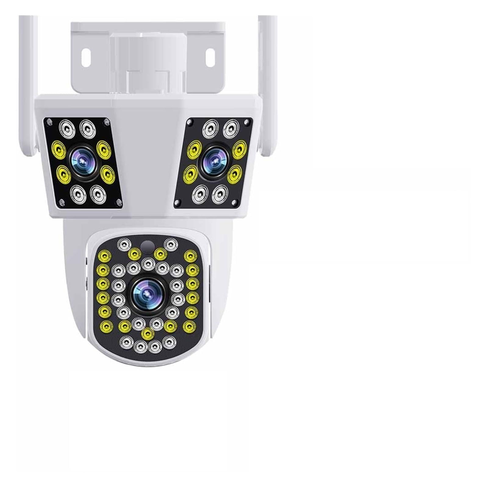JVDDI WIFI IP Outdoor Camera Motion Tracking PTZ Video Camera Three Lens Three Screen Waterproof Security System(6K 12MP ADD 128G)