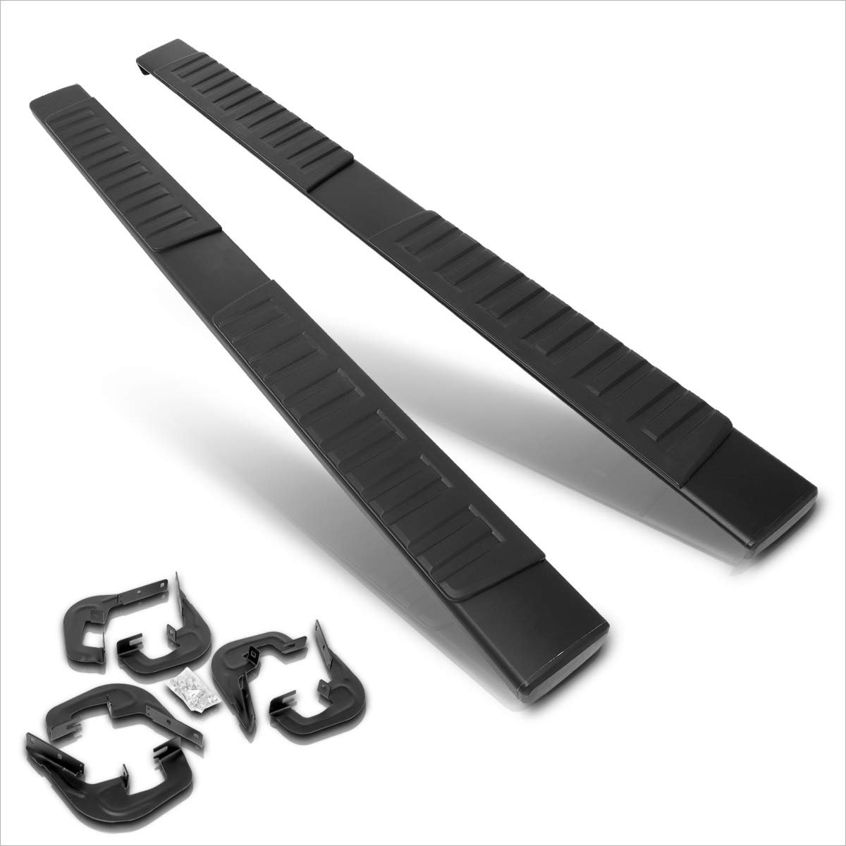 Estribos Laterales Para Silverado Y Sierra 1500 A 3500HD - Doble Cabina 2007-2019, Negro Mate
