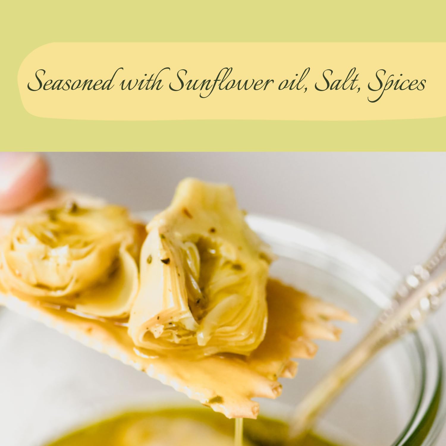 Madama Oliva Artichoke Hearts with Seasoning, 300g, in Sunflower Oil, Product of Italy, Perfect for Salads, Stir-fries, Pizzas 1