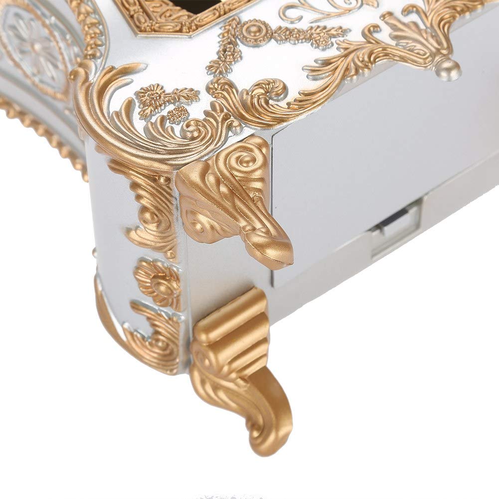 Orologio da tavolo vintage, sveglia in stile retrò Orologio da mensola antico con sedile in plastica(bianco)