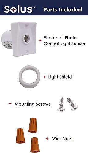 Miniatura 4 de Solus SPC-320W 120V Interruptor automático de sensor de luz de control de fotocélula de atardecer a amanecer para postes de lámpara de exteriores
