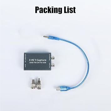 2MP AHD to USB 2.0 Capture Card 1080P Support TVI CVI Driver Free | UVC UAC Standard