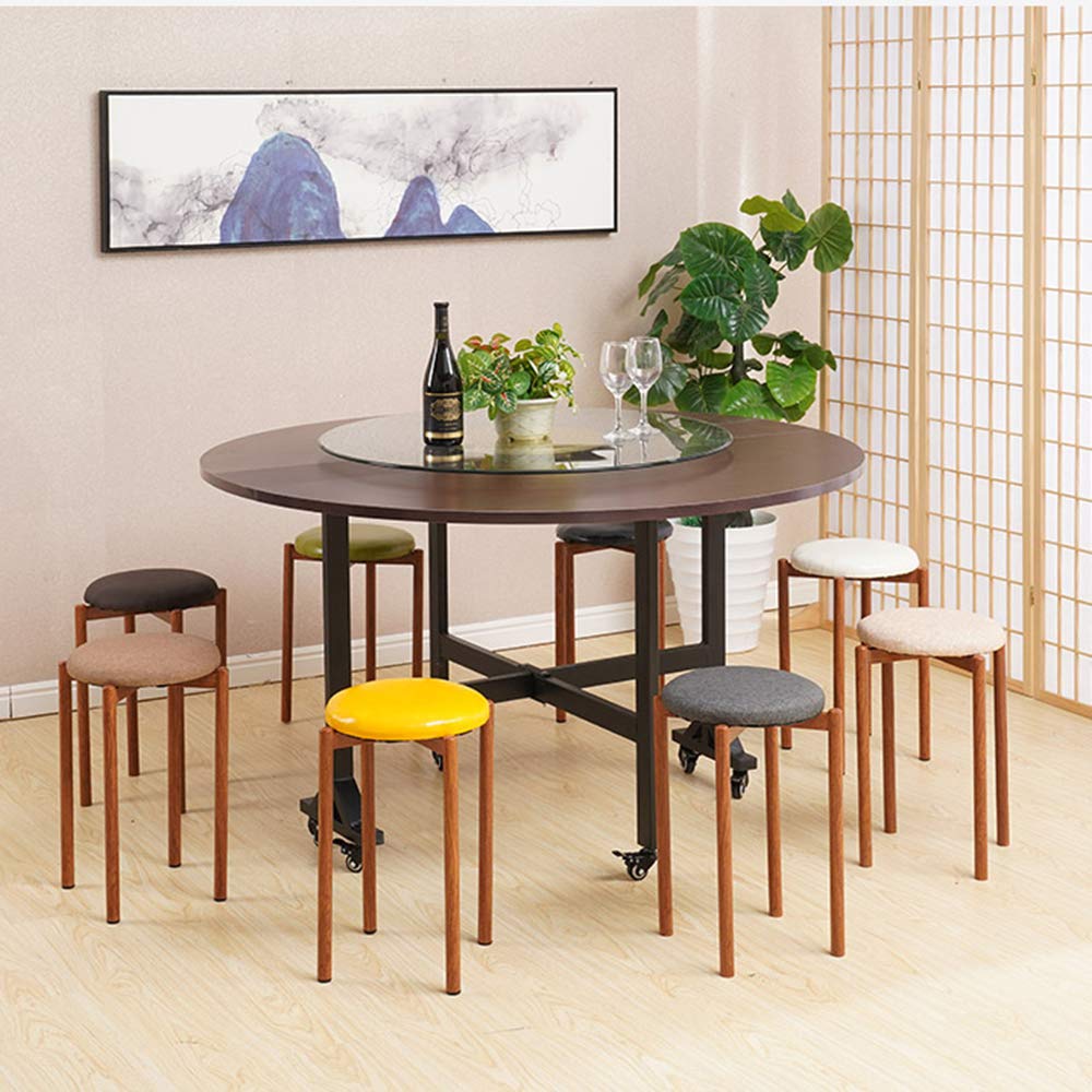 Amazon｜黒くるみ色折りたたみテーブルシンプルな大きな丸いテーブル  