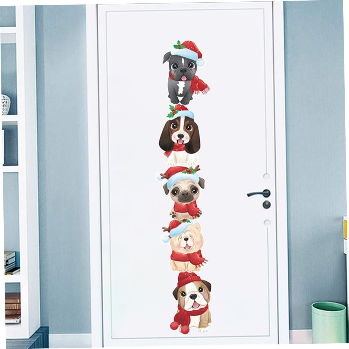 Mipcase 4hojas Calcomanías De Navidad Para Ventanas De Cartoon Decoración Para Tiendas y Adornos Paredes