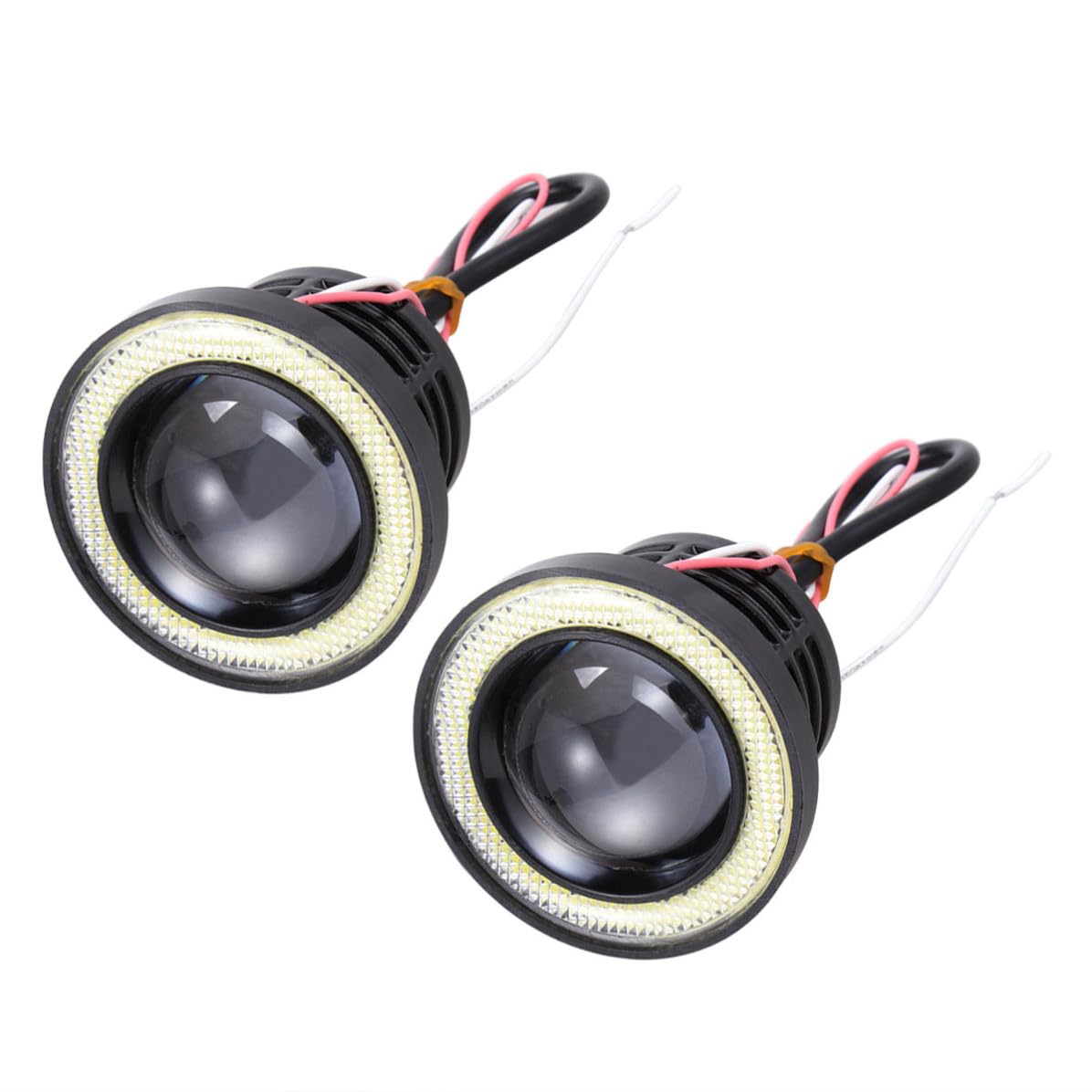 Luces antiniebla coche ojos de ángel en aluminio resistente y duradero 8