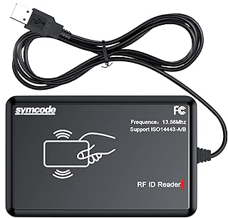 Alacrity ID RFID Card Reader Writer 13.56Mhz Reader USB Read 1326 Family Proximity Cards & EM4100 ID Card Access Control System Home Again Microchip Scanner
