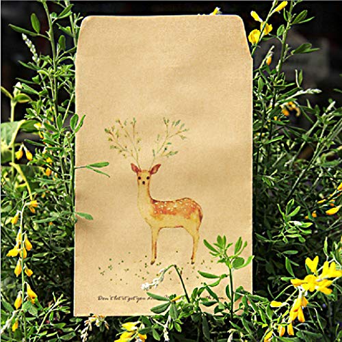 Qiuxiaoaa 8 Disegni Kraft Paper Deer Envelope