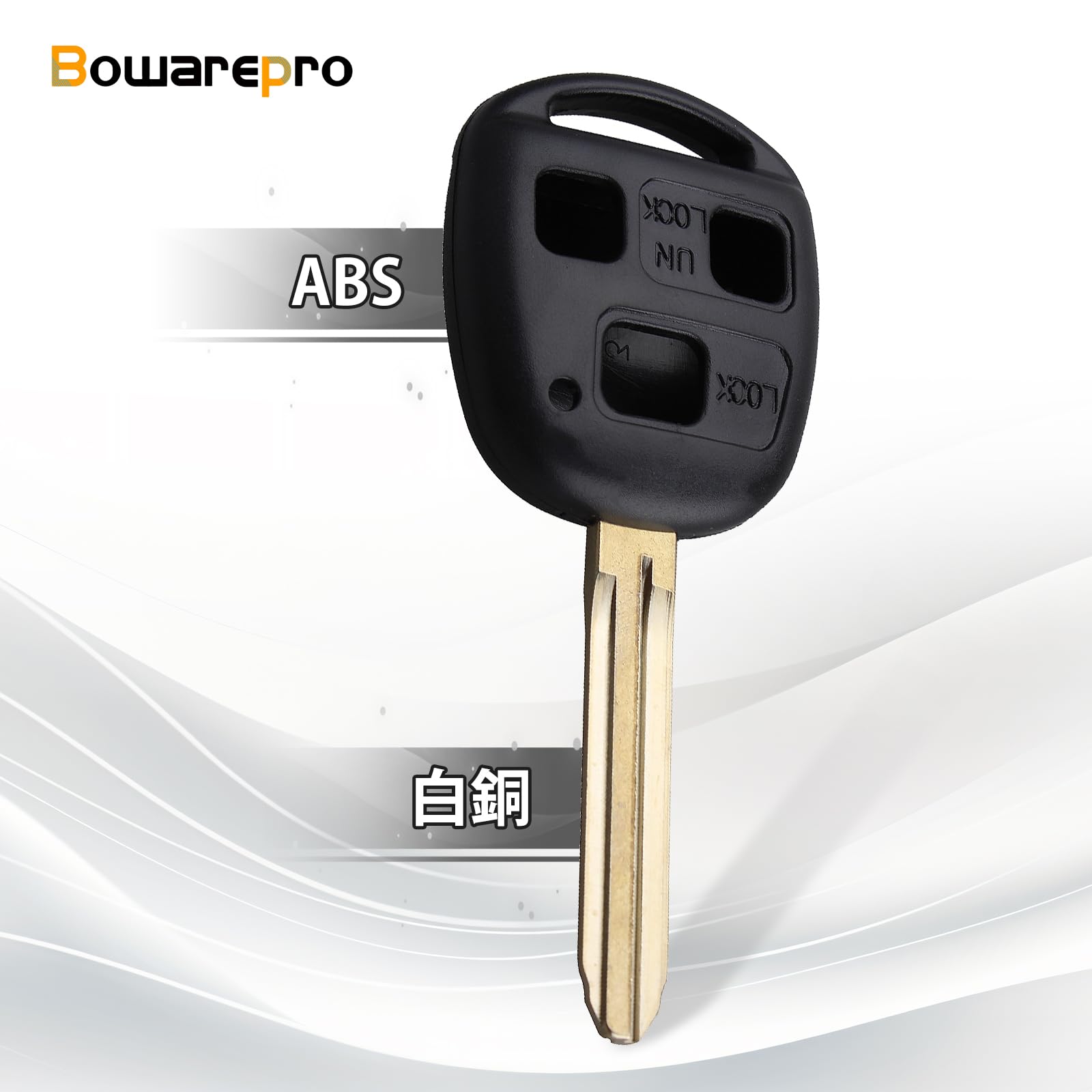 Amazon | Bowarepro リモートキーシェル A17 3ボタン トヨタ用 TOY43
