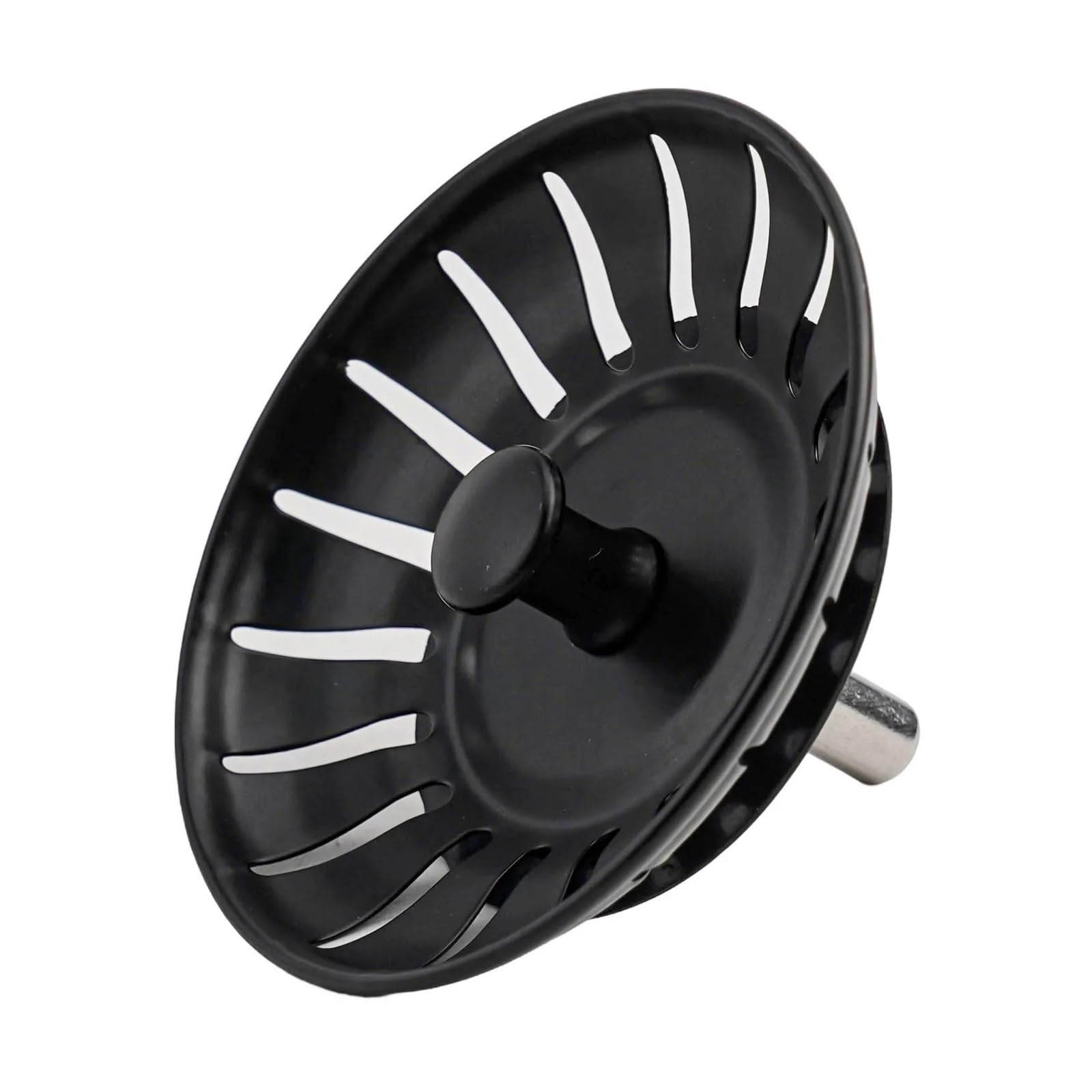Fit for Stainless Steel Kitchen Sink Strainer Stopper - Black Basin Drain Waste Filter Replacement for Kitchen and Bathroom