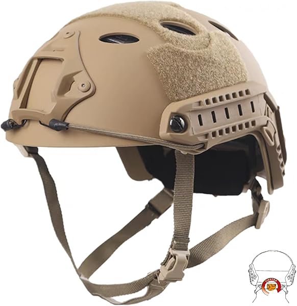 Tactical veloce Casco con occhiali Military Tactical Helmet CS Airsoft SWAT Paintball della base di Casco Protettivo - 1