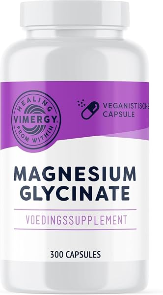 Vimergy Magnésium Glycinate 300 Capsules avec Curcuma et Gingembre